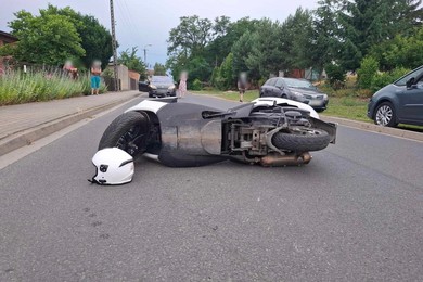 Poszkodowany został 10-letni pasażer motocykla 