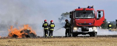 Pożar na polu