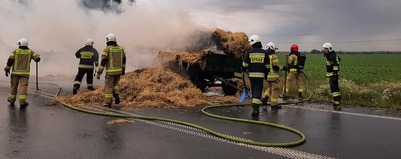 Pożar na drodze 