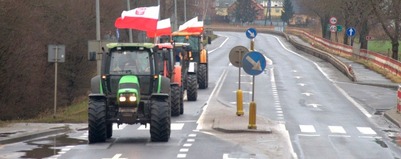 Rolniczy protest na drogach 