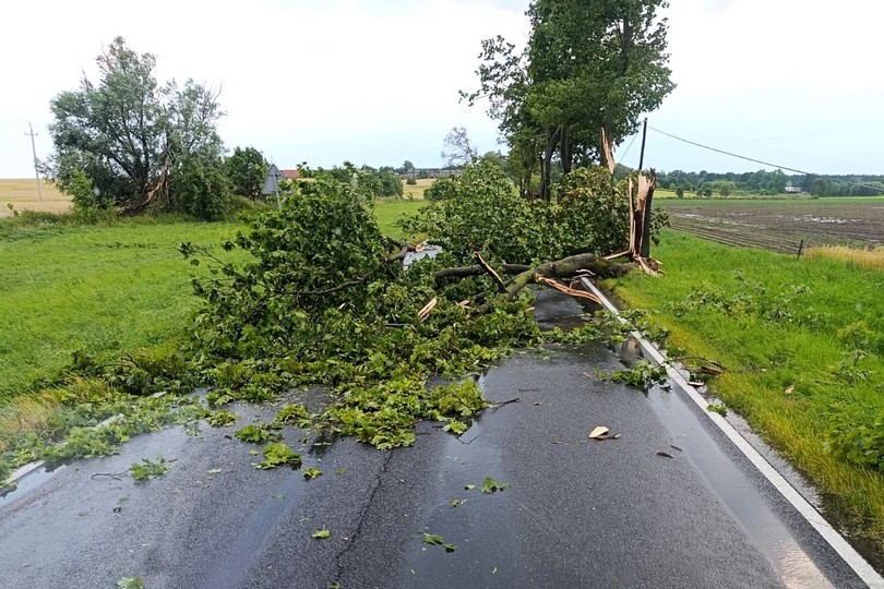 Nawałnica nad powiatem: 29 interwencji straży pożarnej w gminie Krzywiń