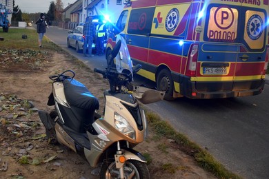 Podczas prac polowych  zahaczył motorowerzystę