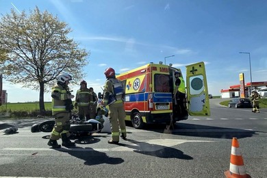 Zderzenie auta z motocyklem (aktualizacja)