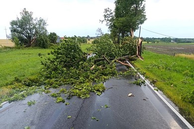 Nawałnica nad powiatem: 29 interwencji straży pożarnej w gminie Krzywiń